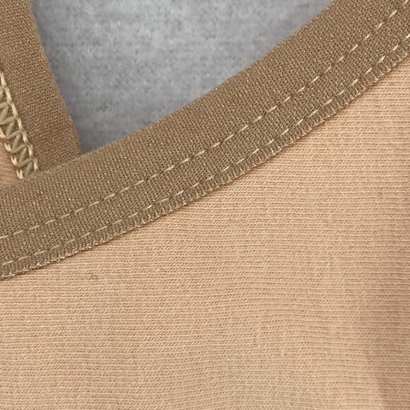 TOMMIE COPPER Bra M Bralette Racerback Pullover Cotton Blend Nude Beige NEW - Picture 3 of 13